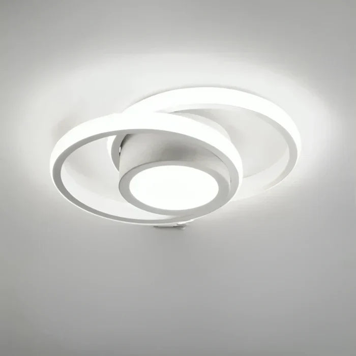 Modern LED ceiling lamp with double ring design - twilight rings