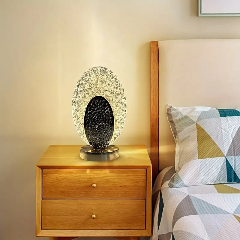 Modern & Luxurious Peacock Table Lamp - CrystalGlow