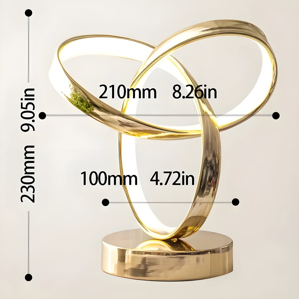 Lamp - Luxurious golden Möbius ring desk reading lamp