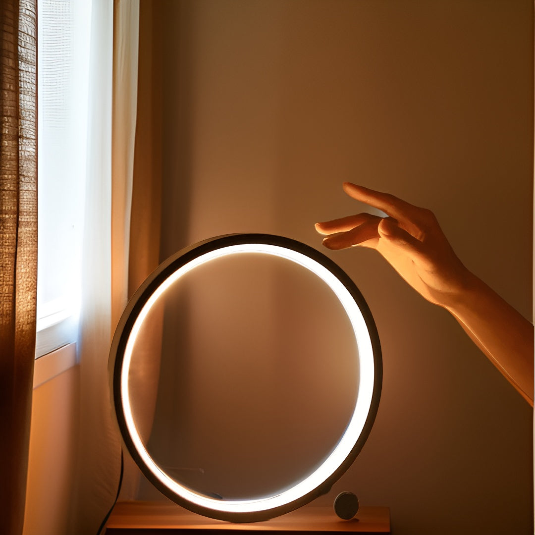 LED Minimalist dimmable round table lamp - RumiLight