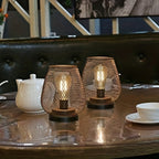 RusticMesh Table Lamp Set Industrial Style and Ambient Lighting