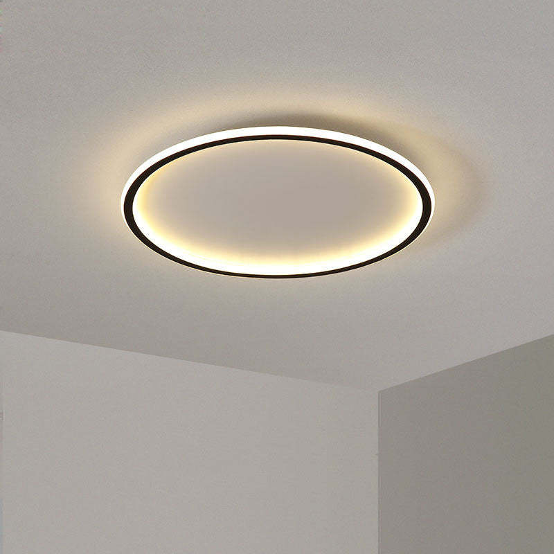 LunaNova - Modern LED ceiling light metal/acrylic for living and bedrooms, Madigas black/white design