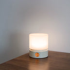 Contemporary Nordic timer rechargeable ABS HIPS silicone cylinder LED table lamp night light for bedside table