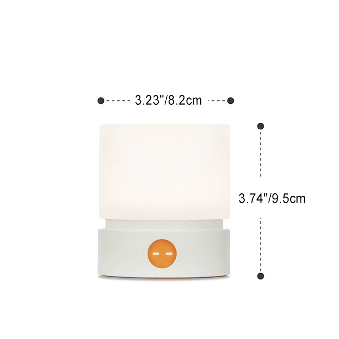 Contemporary Nordic timer rechargeable ABS HIPS silicone cylinder LED table lamp night light for bedside table