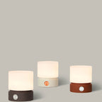 Contemporary Nordic timer rechargeable ABS HIPS silicone cylinder LED table lamp night light for bedside table