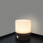 Contemporary Nordic timer rechargeable ABS HIPS silicone cylinder LED table lamp night light for bedside table
