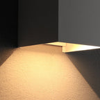 Modern Minimalist Waterproof Cube Up Down Aluminum Glass Induction LED Wall Lamps For Bedroom