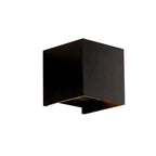 Modern Minimalist Waterproof Cube Up Down Aluminum Glass Induction LED Wall Lamps For Bedroom