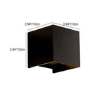 Modern Minimalist Waterproof Cube Up Down Aluminum Glass Induction LED Wall Lamps For Bedroom