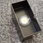 Modern Minimalist Waterproof Cube Up Down Aluminum Glass Induction LED Wall Lamps For Bedroom
