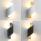 Modern Minimalistic Waterproof Spiral Aluminum Acrylic LED Wall Light for Bedroom