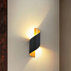 Modern Minimalistic Waterproof Spiral Aluminum Acrylic LED Wall Light for Bedroom