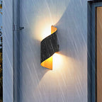 Modern Minimalistic Waterproof Spiral Aluminum Acrylic LED Wall Light for Bedroom