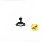Traditional Vintage Waterproof Outboard Cylinder Disc Base Iron 1-Light Semi-Open Ceiling Light For Outdoor Patio