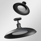 Traditional Vintage Waterproof Outboard Cylinder Disc Base Iron 1-Light Semi-Open Ceiling Light For Outdoor Patio