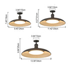 Traditional Vintage Waterproof Outboard Cylinder Disc Base Iron 1-Light Semi-Open Ceiling Light For Outdoor Patio