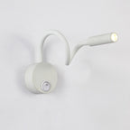 Modern Minimalistic Iron Round Flexible Bend Tube LED Reading Lamp Wall Light for Bedroom