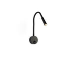 Modern Minimalistic Iron Round Flexible Bend Tube LED Reading Lamp Wall Light for Bedroom