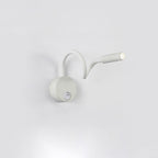 Modern Minimalistic Iron Round Flexible Bend Tube LED Reading Lamp Wall Light for Bedroom
