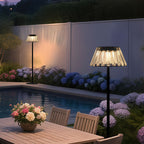 Contemporary Industrial Waterproof Solar USB Iron Glass Outdoor LED Floor Lamp For Garden