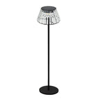 Contemporary Industrial Waterproof Solar USB Iron Glass Outdoor LED Floor Lamp For Garden