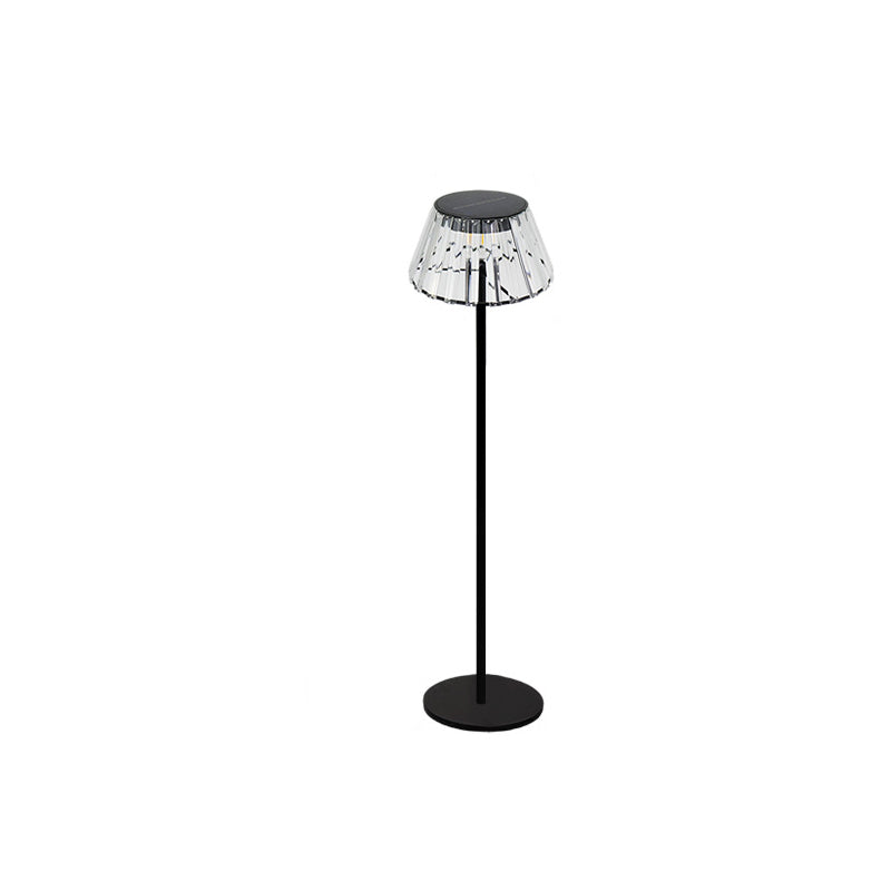 Contemporary Industrial Waterproof Solar USB Iron Glass Outdoor LED Floor Lamp For Garden