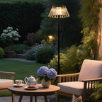 Contemporary Industrial Waterproof Solar USB Iron Glass Outdoor LED Floor Lamp For Garden