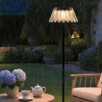 Contemporary Industrial Waterproof Solar USB Iron Glass Outdoor LED Floor Lamp For Garden