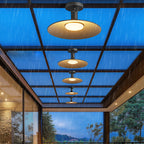 Contemporary industrial waterproof aluminum round 1-light semi-recessed ceiling lamp for outdoor patio
