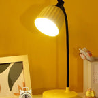Modern Minimalist Round Folded ABS LED Table Lamp For Living Room