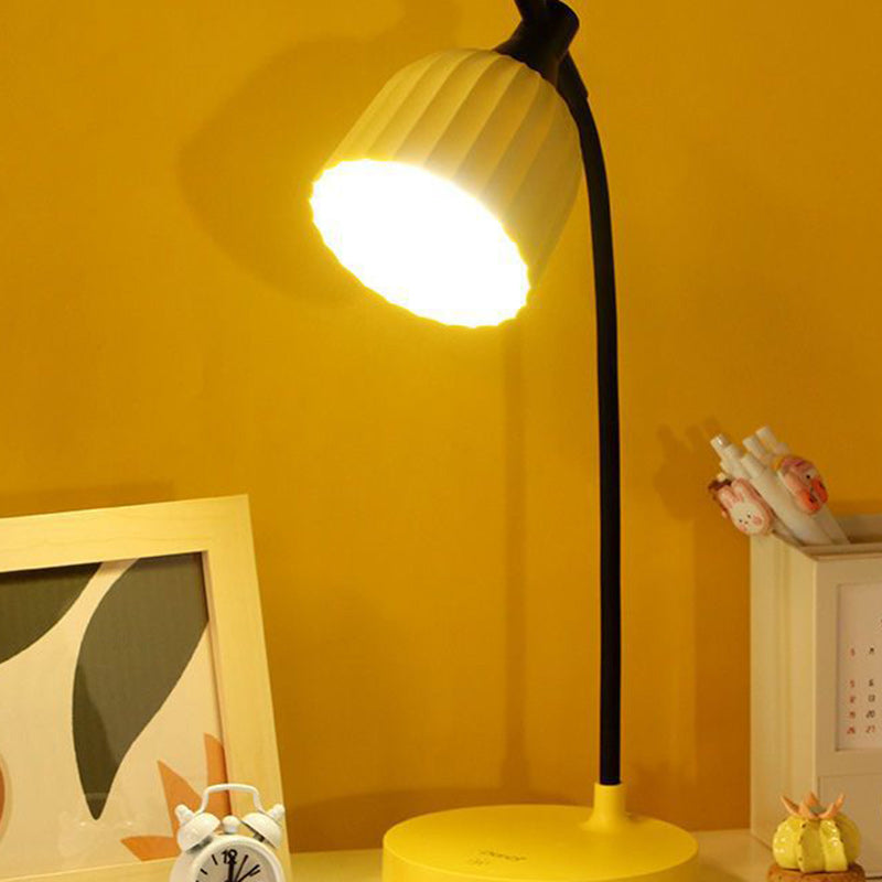 Modern Minimalist Round Folded ABS LED Table Lamp For Living Room