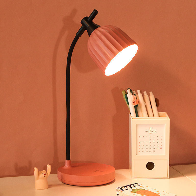 Modern Minimalist Round Folded ABS LED Table Lamp For Living Room