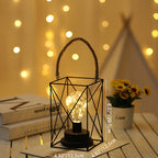 Modern Minimalist Vertical Striped Square Round Iron LED Table Lamp For The Living Room