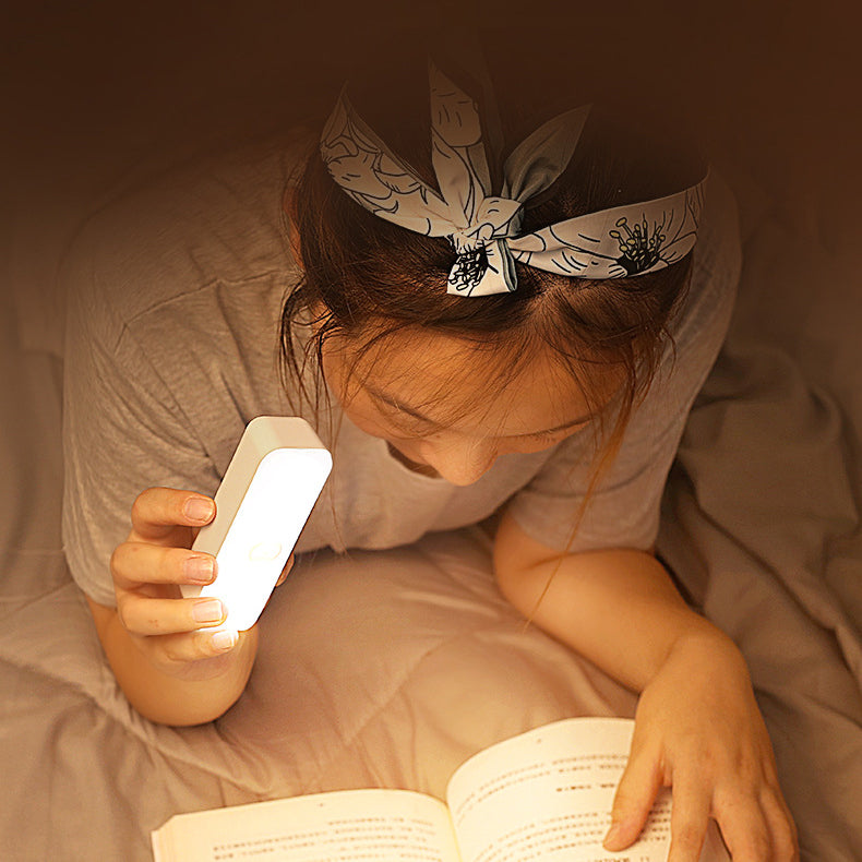 Modern Minimalistic Rechargeable Magnetic Suction Cup Plastic Strip Rectangular LED Wall Light Night Light For Learning