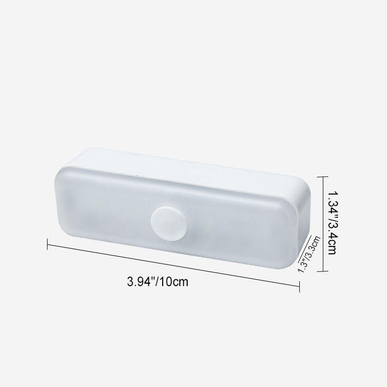 Modern Minimalistic Rechargeable Magnetic Suction Cup Plastic Strip Rectangular LED Wall Light Night Light For Learning