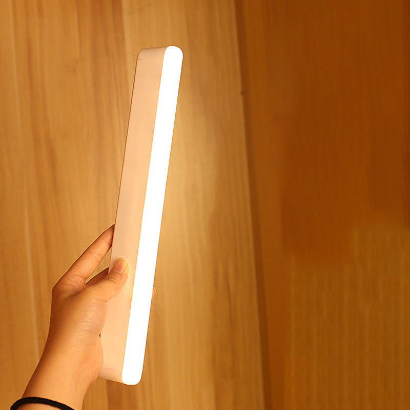 Modern Minimalistic Rechargeable Magnetic Suction Cup Plastic Strip Rectangular LED Wall Light Night Light For Learning