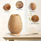 Bamboo desk lamp with USB power supply Sustainable and energy-efficient design