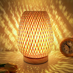 Bamboo desk lamp with USB power supply Sustainable and energy-efficient design