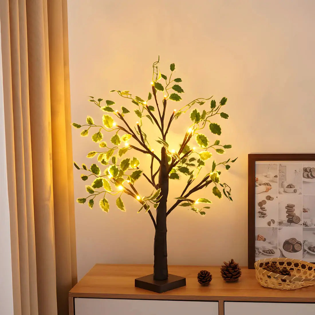 Magical BrightTree Table Lamp Elegant Tree Design with Warm LED Light