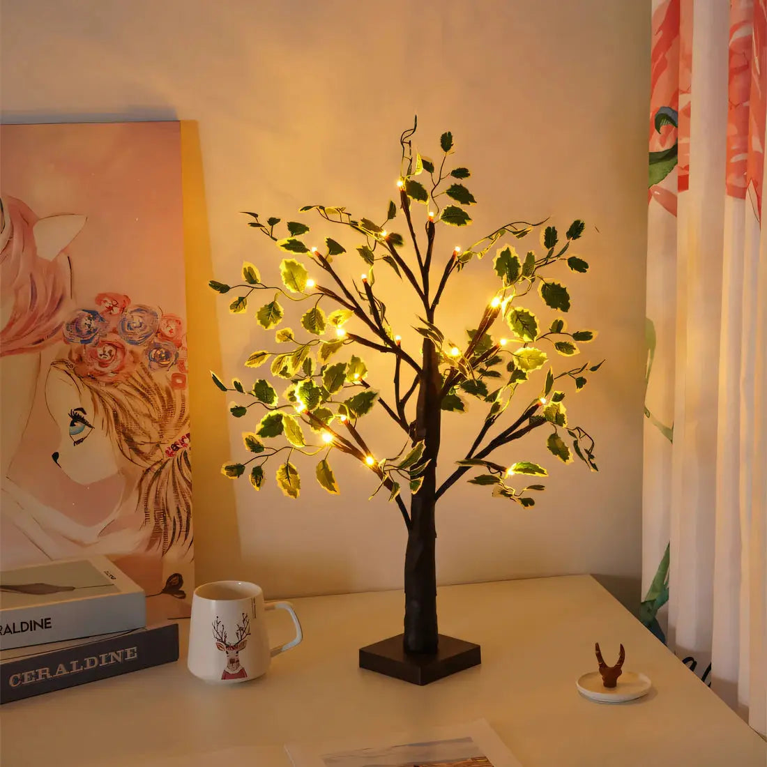 Magical BrightTree Table Lamp Elegant Tree Design with Warm LED Light