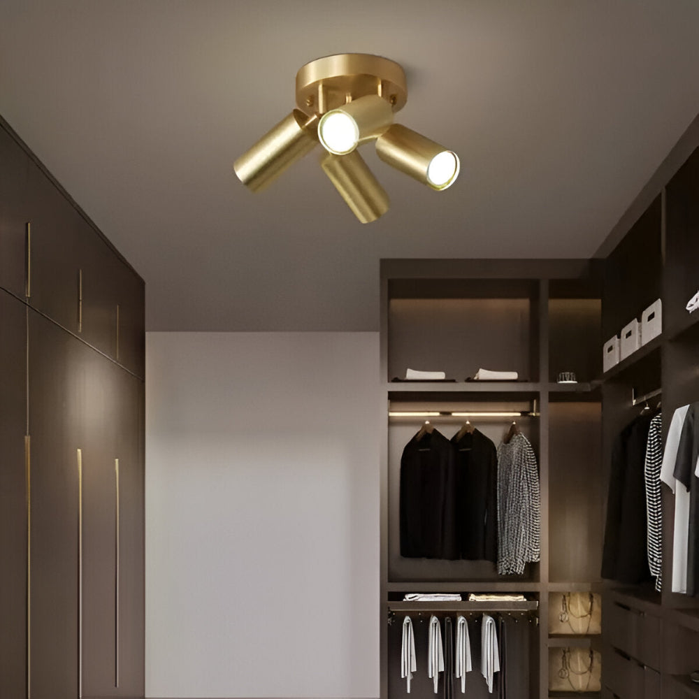 Brass LED Ceiling Light Modern Design
