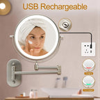 Madigas | GlamGlow Deluxe LED Makeup Mirror – Magnifying Vanity Mirror with Dimmable Light