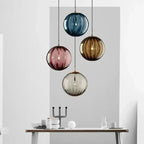 Modern glass ceiling light with integrated LED lighting