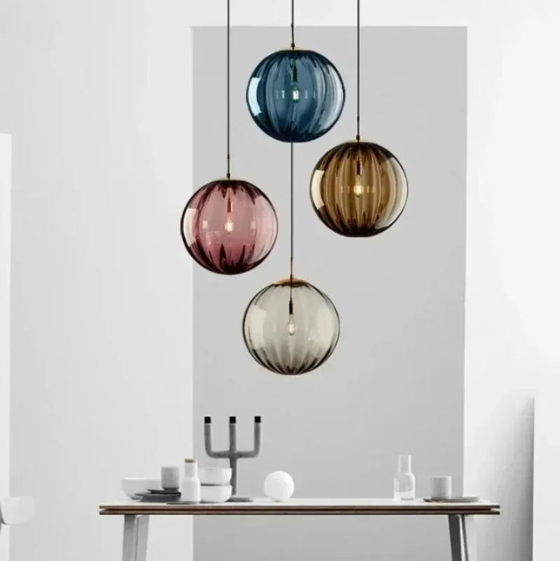 Modern glass ceiling light with integrated LED lighting