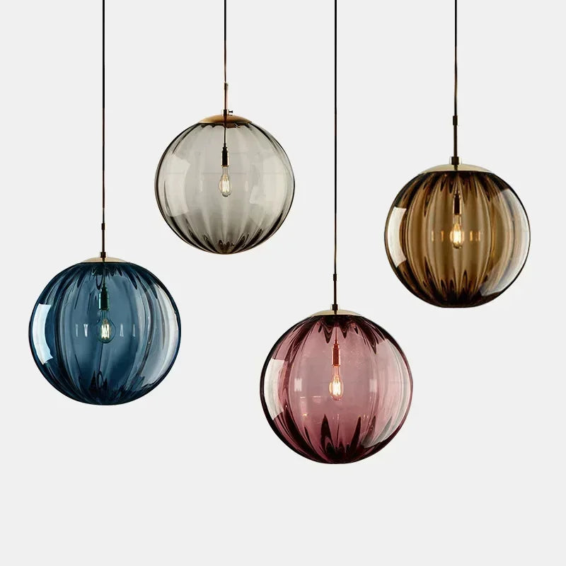 Modern glass ceiling light with integrated LED lighting