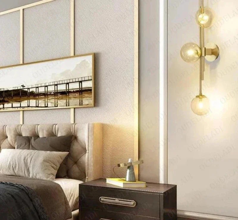 Modern Glass Ball Wall Lights – Elegant LED Wall Lights for Bedrooms and Living Rooms