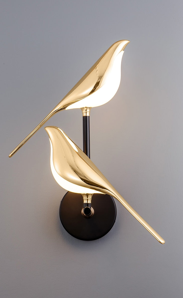 Modern Bird Wall Lamp Gold - Minimalist Wall Lighting for Decorative Illumination