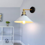 White industrial vintage wall spotlight