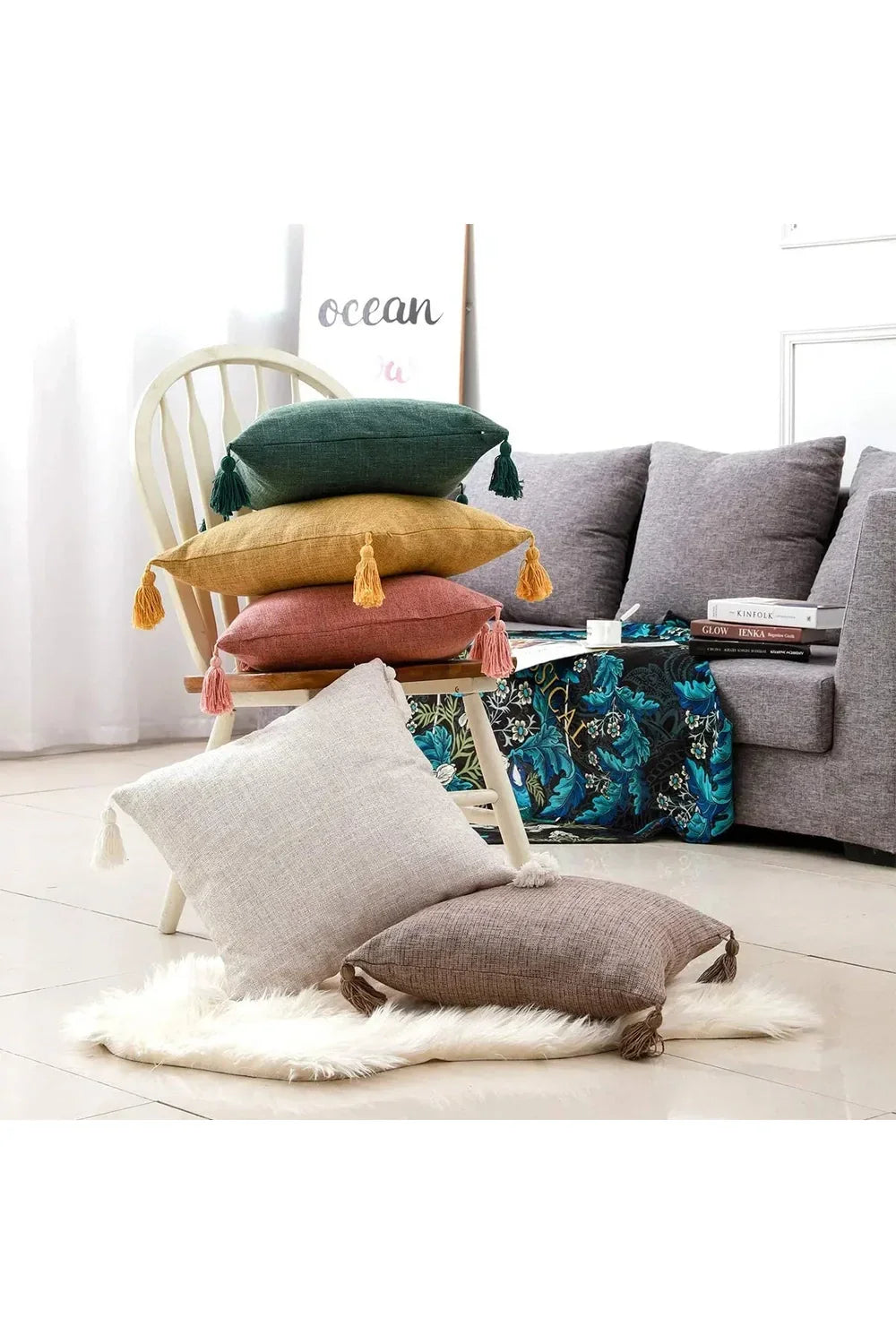 Lino Throw Pillow Cover | Madigas