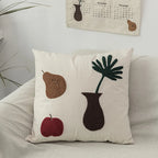 Black Cat & Garden Tufted Pillow Case | Madigas